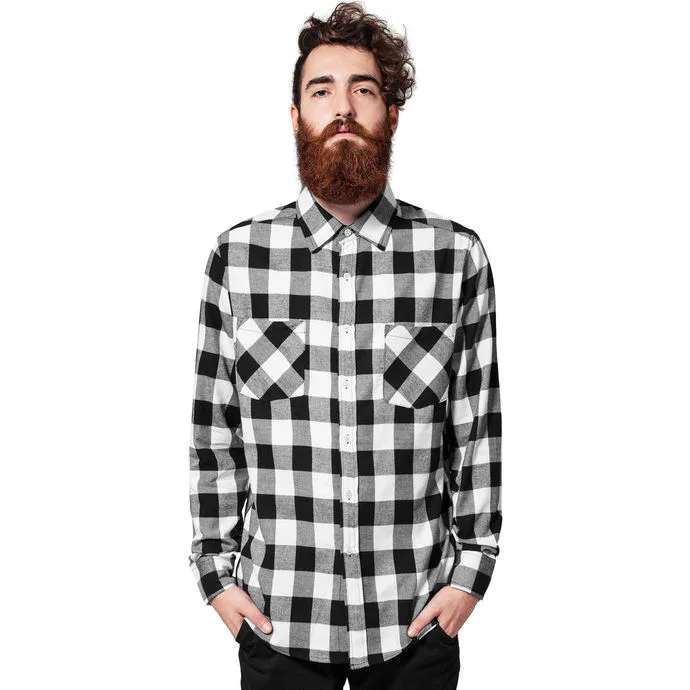 URBAN CLASSICS Checked Flanell Černá S