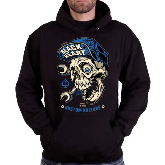 BLACK HEART MECHANIC Černá XXL